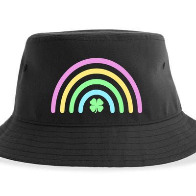 Colorful Shamrock Rainbow Sustainable Bucket Hat