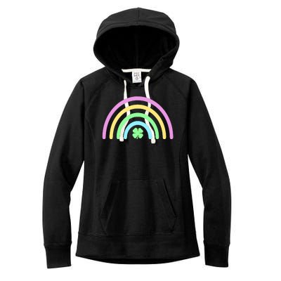 Colorful Shamrock Rainbow Women's Fleece Hoodie