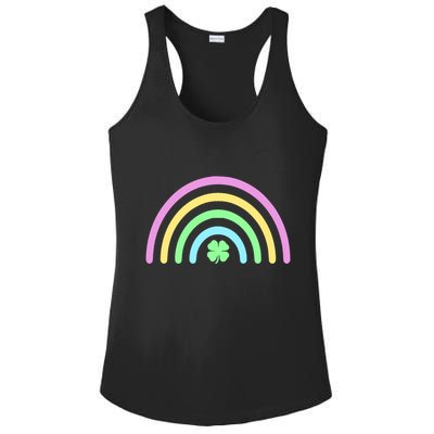 Colorful Shamrock Rainbow Ladies PosiCharge Competitor Racerback Tank