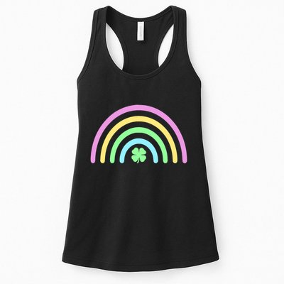 Colorful Shamrock Rainbow Womens Tank Top