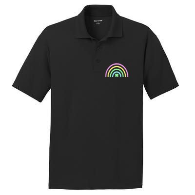 Colorful Shamrock Rainbow PosiCharge RacerMesh Polo