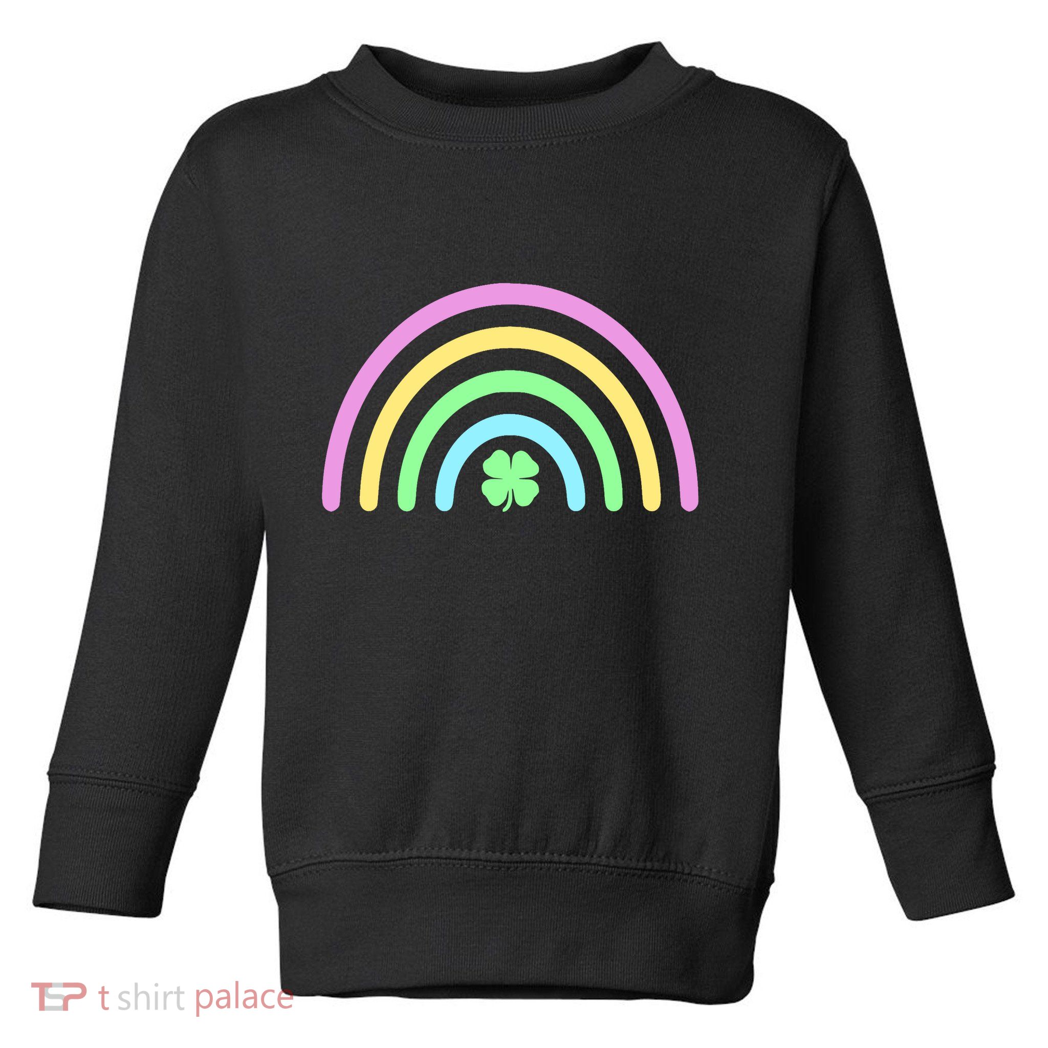 Colorful Shamrock Rainbow Toddler Sweatshirt