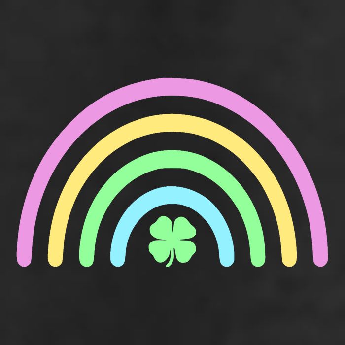 Colorful Shamrock Rainbow Trucker Hat