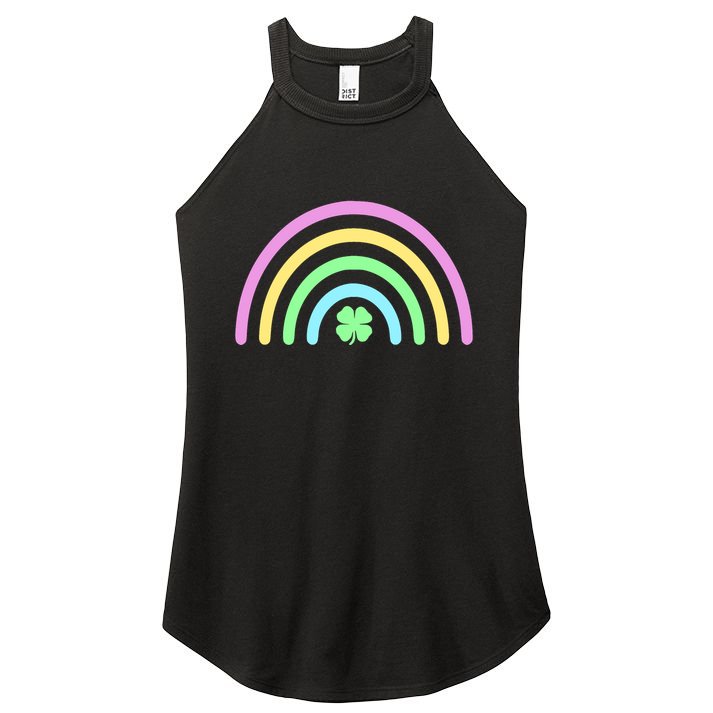 Colorful Shamrock Rainbow Women's Perfect Tri Rocker Tank