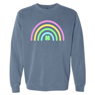 Colorful Shamrock Rainbow Garment-Dyed Sweatshirt