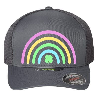 Colorful Shamrock Rainbow Flexfit Unipanel Trucker Cap