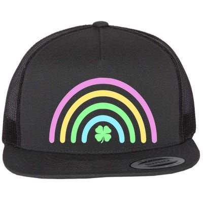 Colorful Shamrock Rainbow Flatbill Hat