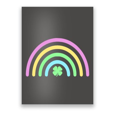 Colorful Shamrock Rainbow Poster