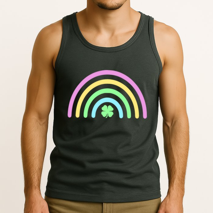 Colorful Shamrock Rainbow Tank Top
