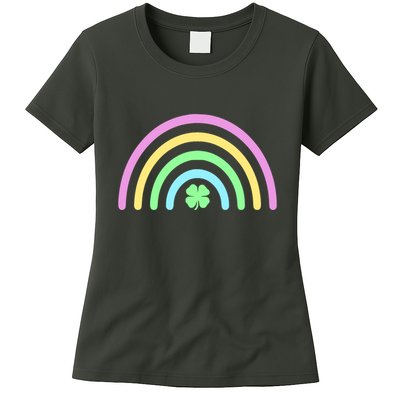 Colorful Shamrock Rainbow Womens T-Shirt
