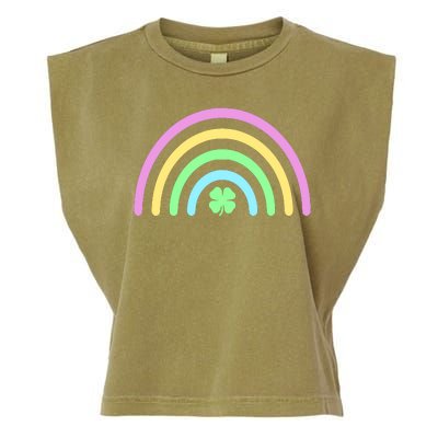 Colorful Shamrock Rainbow Garment-Dyed Women's Muscle Tee