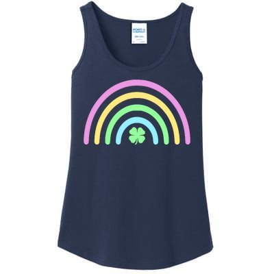 Colorful Shamrock Rainbow Ladies Essential Tank