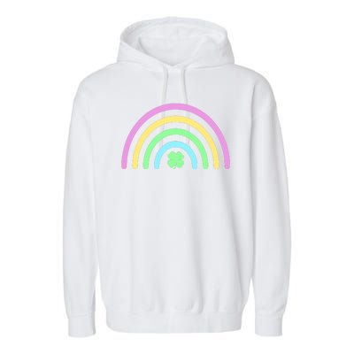 Colorful Shamrock Rainbow Garment-Dyed Fleece Hoodie