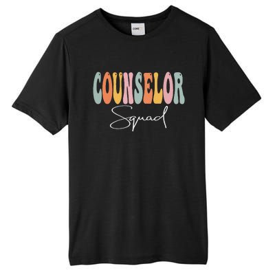 Counselor Squad Retro Groovy Funny Happy First Day Of School Tall Fusion ChromaSoft Performance T-Shirt