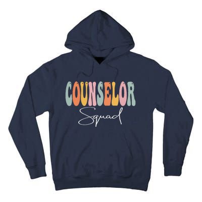 Counselor Squad Retro Groovy Funny Happy First Day Of School Tall Hoodie