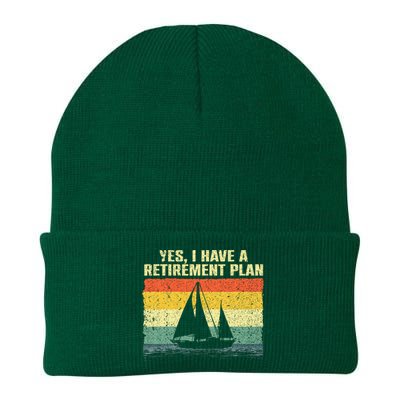 Cool Sailing Retirement Plan Boating Sailboat Knit Cap Winter Beanie