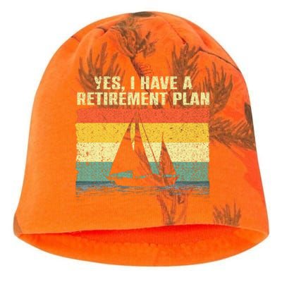 Cool Sailing Retirement Plan Boating Sailboat Kati - Camo Knit Beanie