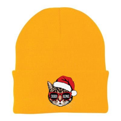 Cat Skibid.I Rizzmas Christmas Rizz Santa Claus Charisma Knit Cap Winter Beanie