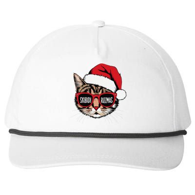 Cat Skibid.I Rizzmas Christmas Rizz Santa Claus Charisma Snapback Five-Panel Rope Hat