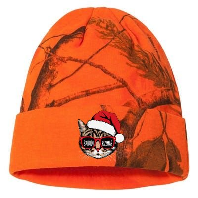 Cat Skibid.I Rizzmas Christmas Rizz Santa Claus Charisma Kati Licensed 12" Camo Beanie