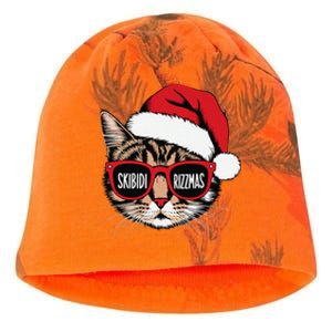 Cat Skibid.I Rizzmas Christmas Rizz Santa Claus Charisma Kati - Camo Knit Beanie