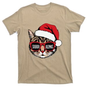 Cat Skibid.I Rizzmas Christmas Rizz Santa Claus Charisma T-Shirt