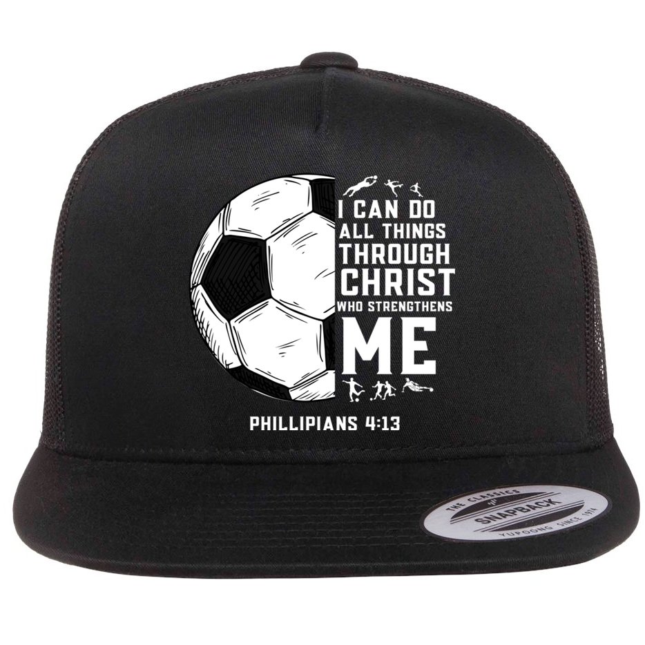 Christian Soccer Religious Gifts Flat Bill Trucker Hat