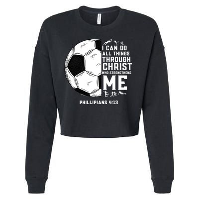 Christian Soccer Religious Gifts Cropped Pullover Crew