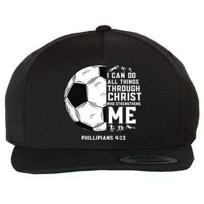 Christian Soccer Religious Gifts Wool Snapback Cap