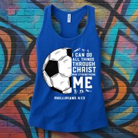 Christian Soccer Religious Gifts Womens Tank Top