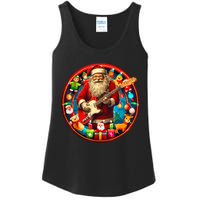 Cool Santa Rockin Guitar Festive Christmas Ladies Essential Tank