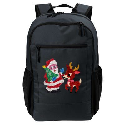 Cute Santa Reindeer Best Friends Christmas Cheer Daily Commute Backpack