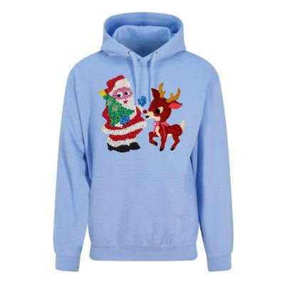 Cute Santa Reindeer Best Friends Christmas Cheer Unisex Surf Hoodie