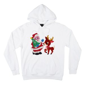 Cute Santa Reindeer Best Friends Christmas Cheer Hoodie