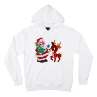 Cute Santa Reindeer Best Friends Christmas Cheer Hoodie