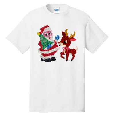 Cute Santa Reindeer Best Friends Christmas Cheer Tall T-Shirt