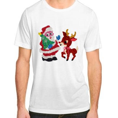 Cute Santa Reindeer Best Friends Christmas Cheer Adult ChromaSoft Performance T-Shirt