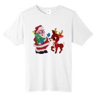 Cute Santa Reindeer Best Friends Christmas Cheer Tall Fusion ChromaSoft Performance T-Shirt