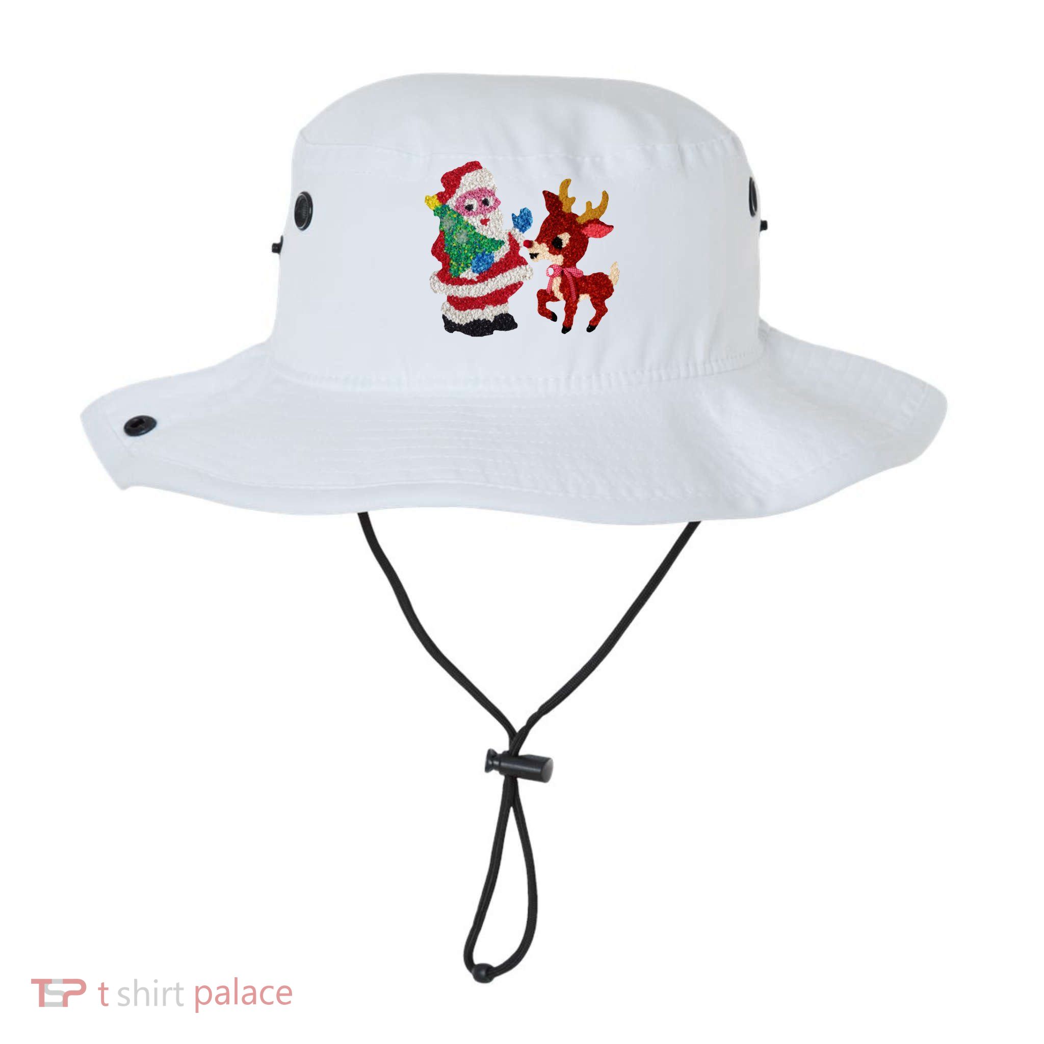 Cute Santa Reindeer Best Friends Christmas Cheer Bucket Hat
