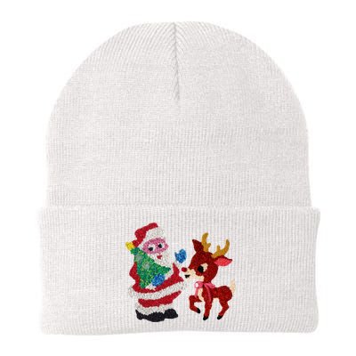 Cute Santa Reindeer Best Friends Christmas Cheer Beanie
