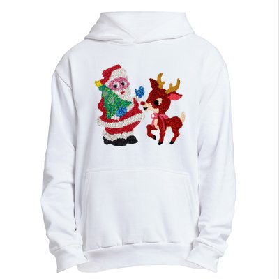 Cute Santa Reindeer Best Friends Christmas Cheer Urban Pullover Hoodie