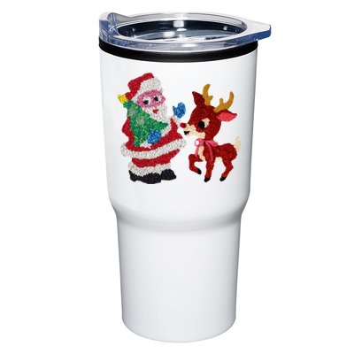 Cute Santa Reindeer Best Friends Christmas Cheer Tumbler