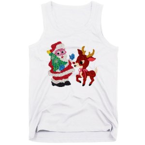 Cute Santa Reindeer Best Friends Christmas Cheer Tank Top