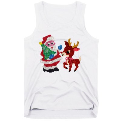 Cute Santa Reindeer Best Friends Christmas Cheer Tank Top