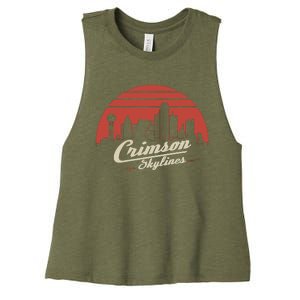 Crimson Skylines Rock Band Women's Racerback Cropped Tank