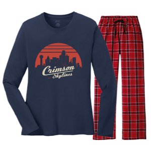 Crimson Skylines Rock Band Women's Long Sleeve Flannel Pajama Set 