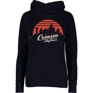 Crimson Skylines Rock Band Womens Funnel Neck Pullover Hood