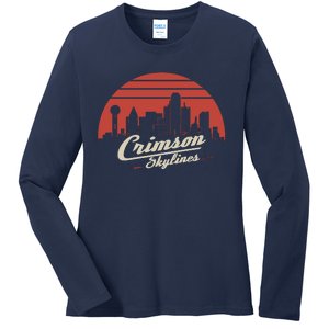 Crimson Skylines Rock Band Ladies Long Sleeve Shirt