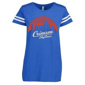 Crimson Skylines Rock Band Enza Ladies Jersey Football T-Shirt