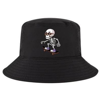 Cool Skeleton Riding Skateboard Halloween Cool Comfort Performance Bucket Hat